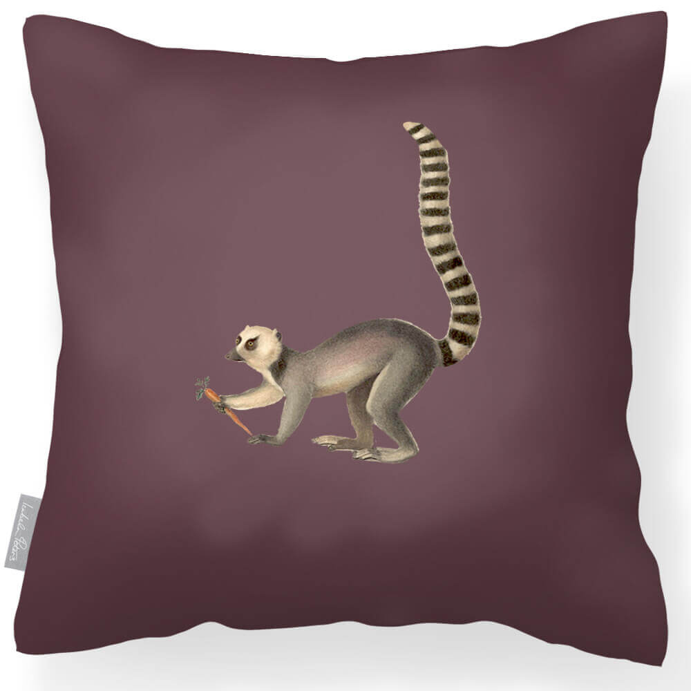 Outdoor Garden Waterproof Cushion - Lemur - Italian Grape 45 x 45 cm by Izabela Peters