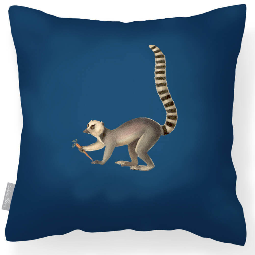Outdoor Garden Waterproof Cushion - Lemur  Izabela Peters Estate Blue 40 x 40 cm 