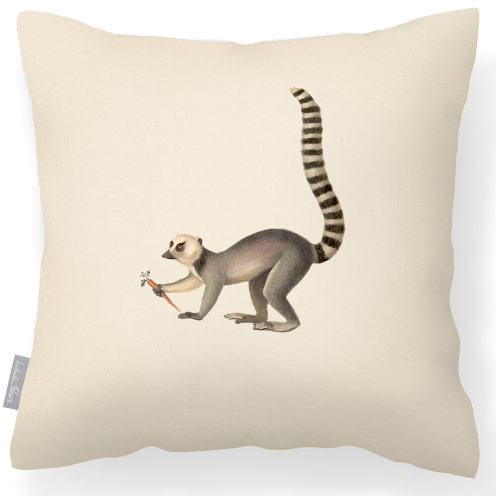 Outdoor Garden Waterproof Cushion - Lemur - Ivory Cream 45 x 45 cm by Izabela Peters