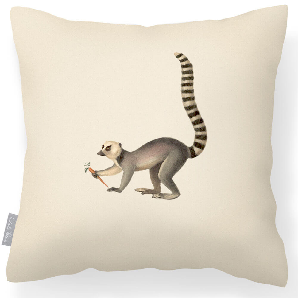 Outdoor Garden Waterproof Cushion - Lemur  Izabela Peters Ivory Cream 40 x 40 cm 