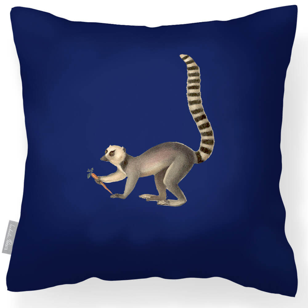 Outdoor Garden Waterproof Cushion - Lemur  Izabela Peters Midnight 40 x 40 cm 