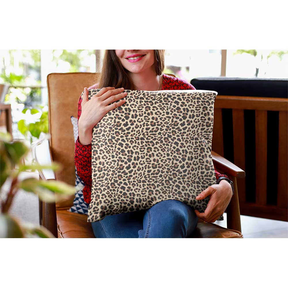 Outdoor Garden Waterproof Cushion - Leopard Print - 40 x 40 cm by Izabela Peters