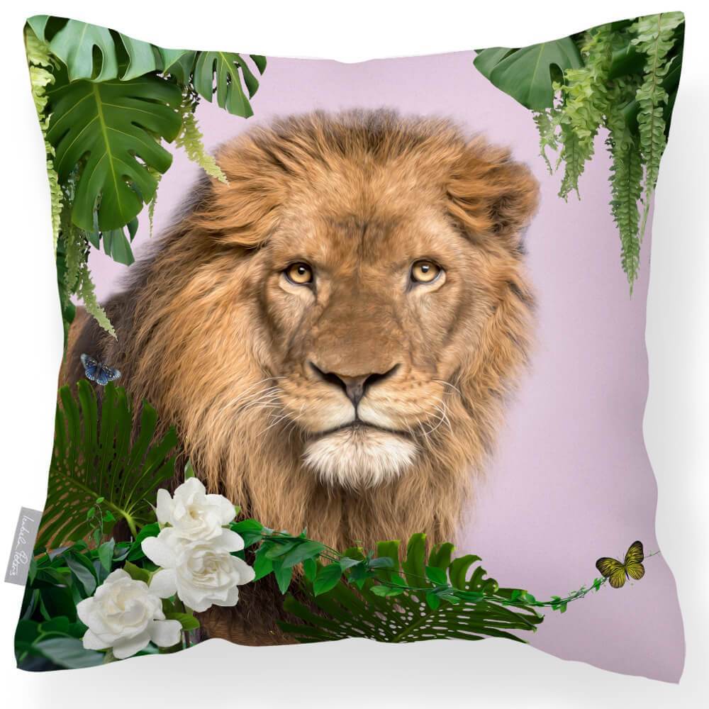 Outdoor Garden Waterproof Cushion - Lion King - Blush Pink 50 x 50 cm by Izabela Peters