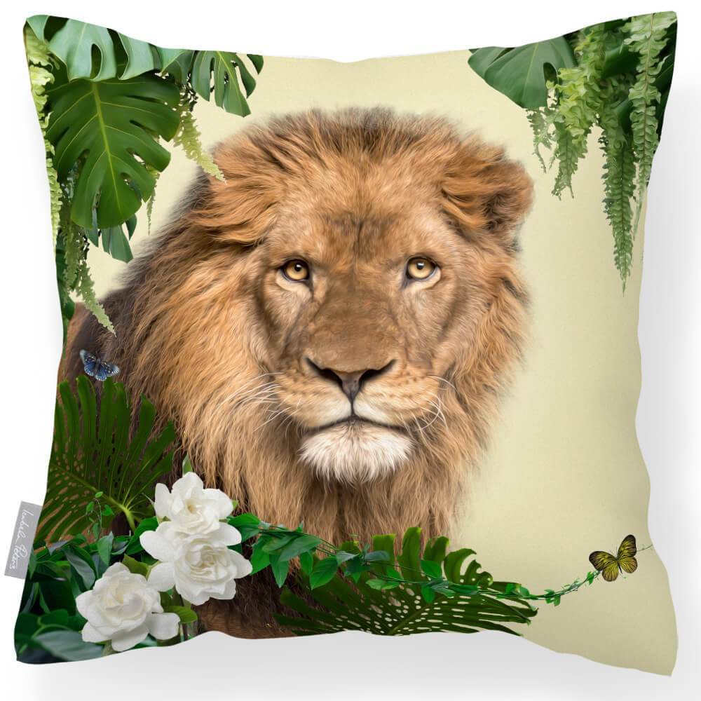 Outdoor Garden Waterproof Cushion - Lion King  Izabela Peters Cream 40 x 40 cm 