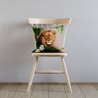 Outdoor Garden Waterproof Cushion - Lion King - Taupe 50 x 50 cm by Izabela Peters
