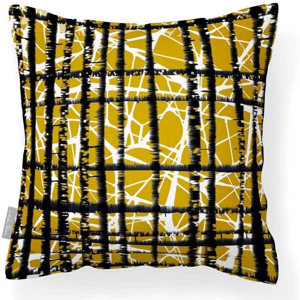 Outdoor Garden Waterproof Cushion - Manhattan - Mustard 50 x 50 cm by Izabela Peters