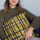 Outdoor Garden Waterproof Cushion - Manhattan - Mustard 50 x 50 cm by Izabela Peters