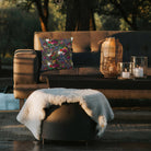 Outdoor Garden Waterproof Cushion - Manor House Garden in Graphite 45 x 45 cm | Izabela Peters
