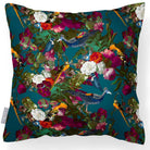 Outdoor Garden Waterproof Cushion - Manor House Garden - Teal 45 x 45 cm by Izabela Peters
