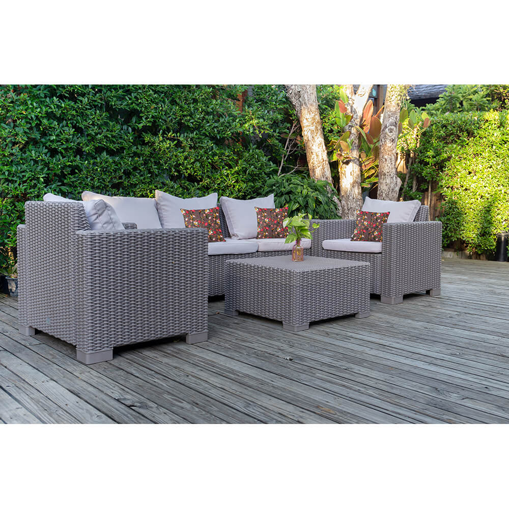 Outdoor Garden Waterproof Cushion - Monkey Puzzle - Italian Grape 45 x 45 cm by Izabela Peters