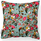Outdoor Garden Waterproof Cushion - Monkey Puzzle - Blue Surf 45 x 45 cm by Izabela Peters