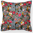 Outdoor Garden Waterproof Cushion - Monkey Puzzle - French Grey 45 x 45 cm by Izabela Peters