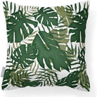 Outdoor Garden Waterproof Cushion - Palm Leaf - White 50 x 50 cm by Izabela Peters