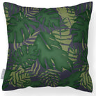 Outdoor Garden Waterproof Cushion - Palm Leaf - Graphite 50 x 50 cm by Izabela Peters