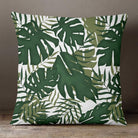 Outdoor Garden Waterproof Cushion - Palm Leaf - White 50 x 50 cm by Izabela Peters