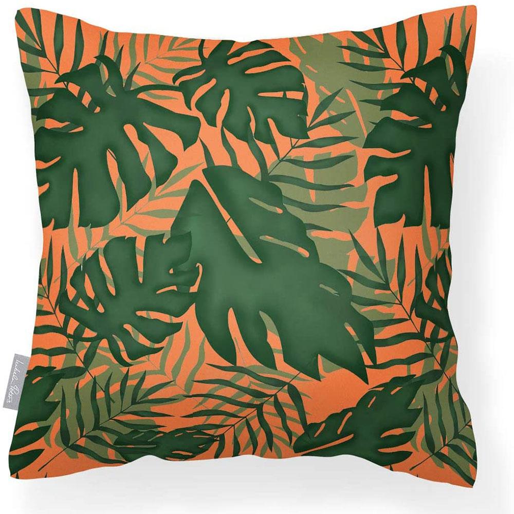 Outdoor Garden Waterproof Cushion - Palm Leaf Luxury Outdoor Cushions Izabela Peters Burnt Orange 40 x 40 cm 