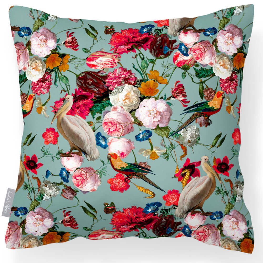 Outdoor Garden Waterproof Cushion - Peruvian Paradise  Izabela Peters Blue Surf 40 x 40 cm 