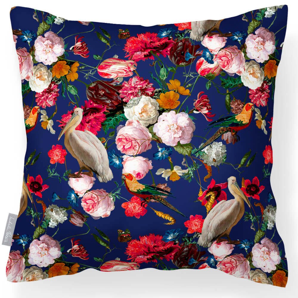 Outdoor Garden Waterproof Cushion - Peruvian Paradise - Midnight 45 x 45 cm by Izabela Peters