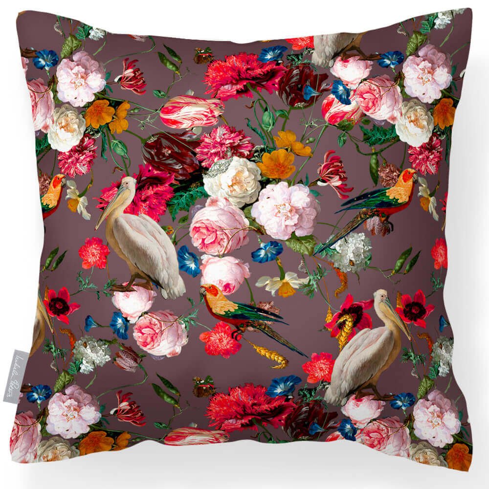 Outdoor Garden Waterproof Cushion - Peruvian Paradise - Italian Grape 45 x 45 cm by Izabela Peters
