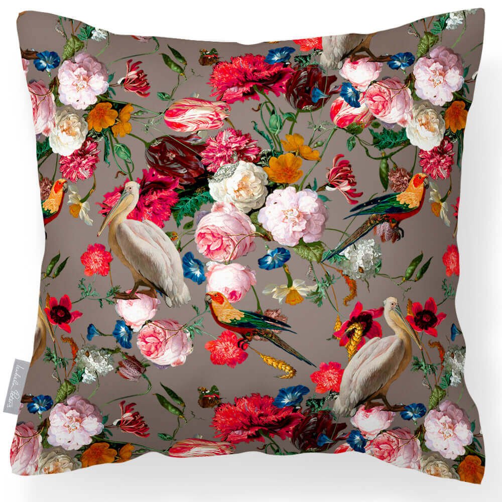 Outdoor Garden Waterproof Cushion - Peruvian Paradise - Dovedale Stone 45 x 45 cm by Izabela Peters