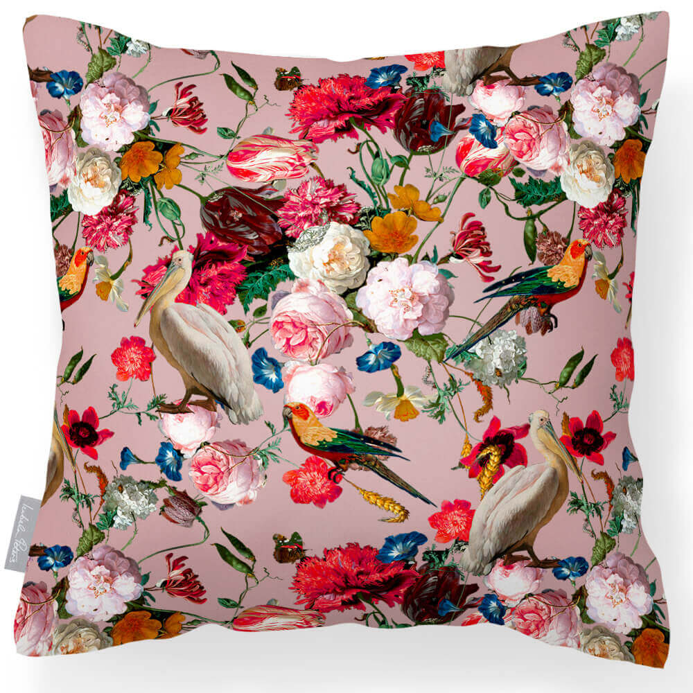 Outdoor Garden Waterproof Cushion - Peruvian Paradise - Rosewater 45 x 45 cm by Izabela Peters