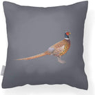 Outdoor Garden Waterproof Cushion - Pheasant - Grey 50 x 50 cm by Izabela Peters