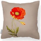 Outdoor Garden Waterproof Cushion - Poppy - Taupe 50 x 50 cm by Izabela Peters