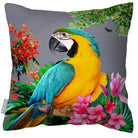 Outdoor Garden Waterproof Cushion - Princely Parrot - Grey 50 x 50 cm by Izabela Peters