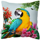 Outdoor Garden Waterproof Cushion - Princely Parrot - Duck Egg 50 x 50 cm by Izabela Peters