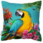 Outdoor Garden Waterproof Cushion - Princely Parrot - Prussian Blue 50 x 50 cm by Izabela Peters