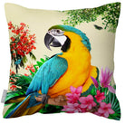 Outdoor Garden Waterproof Cushion - Princely Parrot - Cream 50 x 50 cm by Izabela Peters