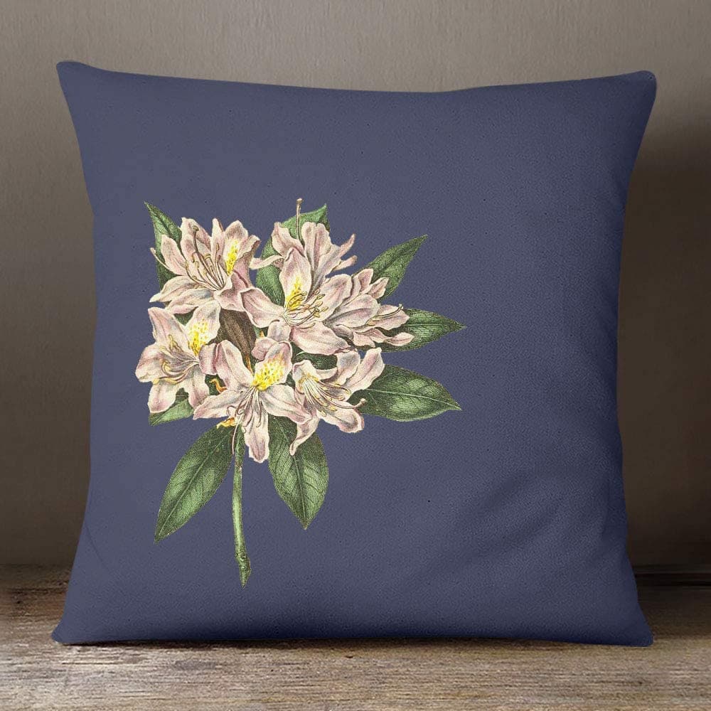 Outdoor Garden Waterproof Cushion - Rhododendron - Graphite 43 x 43 cm by Izabela Peters