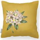 Outdoor Garden Waterproof Cushion - Rhododendron - Mustard 50 x 50 cm by Izabela Peters