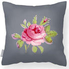 Outdoor Garden Waterproof Cushion - Rose - Grey 50 x 50 cm by Izabela Peters
