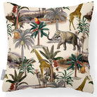 Safari Voyage | Outdoor Garden Waterproof Cushion - Ivory Cream 45 x 45 cm by Izabela Peters