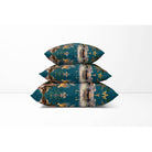 Outdoor Garden Waterproof Cushion | Safari Voyage in Teal 45 x 45 cm | Izabela Peters