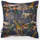 Safari Voyage | Outdoor Garden Waterproof Cushion - Graphite 45 x 45 cm by Izabela Peters
