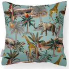 Safari Voyage | Outdoor Garden Waterproof Cushion - Blue Surf 45 x 45 cm by Izabela Peters