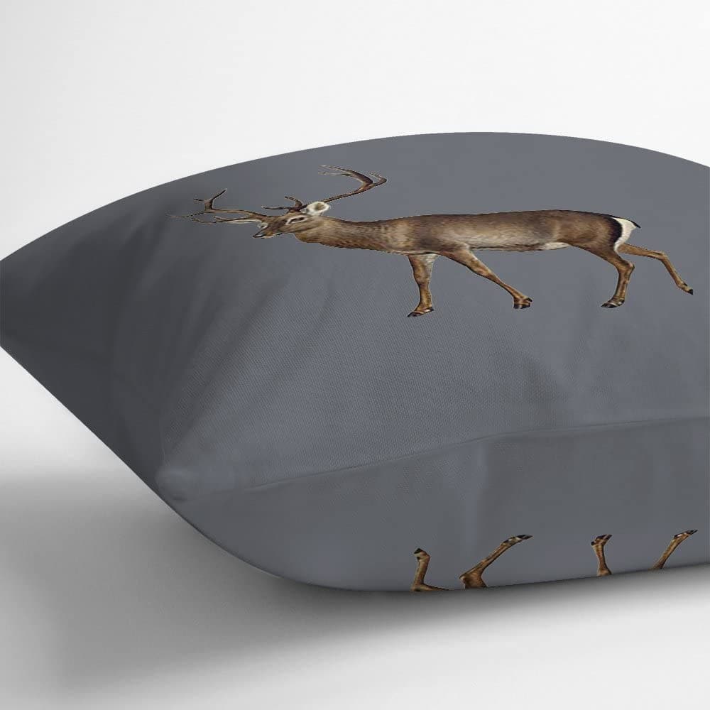 Outdoor Garden Waterproof Cushion - Stag - Grey 50 x 50 cm by Izabela Peters