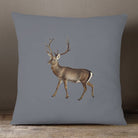Outdoor Garden Waterproof Cushion - Stag - Grey 50 x 50 cm by Izabela Peters