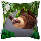 Outdoor Garden Waterproof Cushion - The Relaxing Sloth - Grey 50 x 50 cm by Izabela Peters