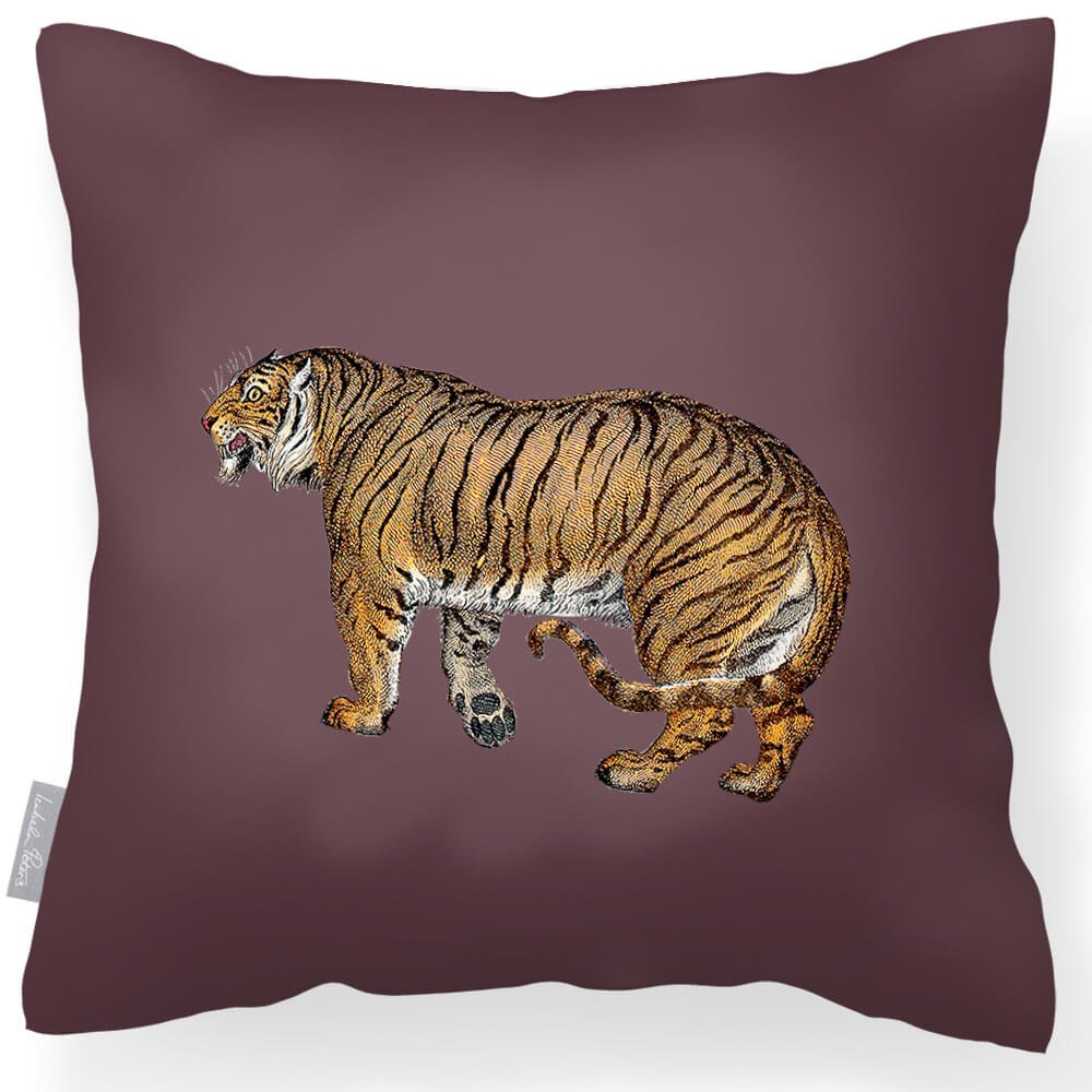 Outdoor Garden Waterproof Cushion - Tiger - Italian Grape 45 x 45 cm by Izabela Peters