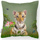 Outdoor Garden Waterproof Cushion - Tiger Prince - Sage 50 x 50 cm by Izabela Peters