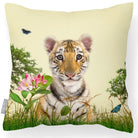 Outdoor Garden Waterproof Cushion - Tiger Prince - Cream 50 x 50 cm by Izabela Peters