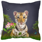Outdoor Garden Waterproof Cushion - Tiger Prince - Graphite 50 x 50 cm by Izabela Peters