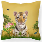 Outdoor Garden Waterproof Cushion - Tiger Prince - Mustard 50 x 50 cm by Izabela Peters