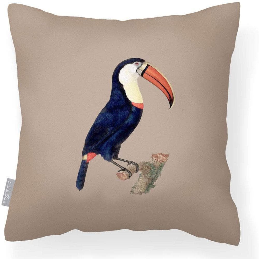 Outdoor Garden Waterproof Cushion - Toucan  Izabela Peters Taupe 40 x 40 cm 