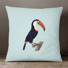 Outdoor Garden Waterproof Cushion - Toucan - Duck Egg 50 x 50 cm by Izabela Peters