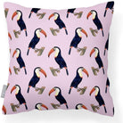 Outdoor Garden Waterproof Cushion - Toucans - Blush Pink 50 x 50 cm by Izabela Peters