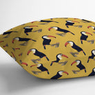 Outdoor Garden Waterproof Cushion - Toucans - Mustard 50 x 50 cm by Izabela Peters